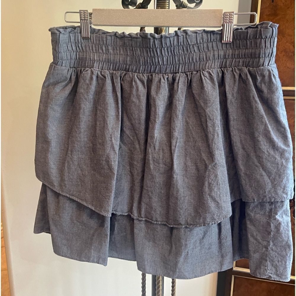ADORABLE FUN Blue Two Ruffle Skirt - Picture 11 of 17